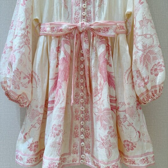 Zimmermann V-neck long-sleeved mini dress - Picture 6 of 7